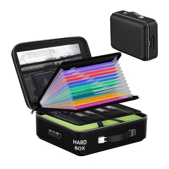 Best-selling hard style waterproof and fireproof document storage bag for valuable documents and files, collecting fireproof documents